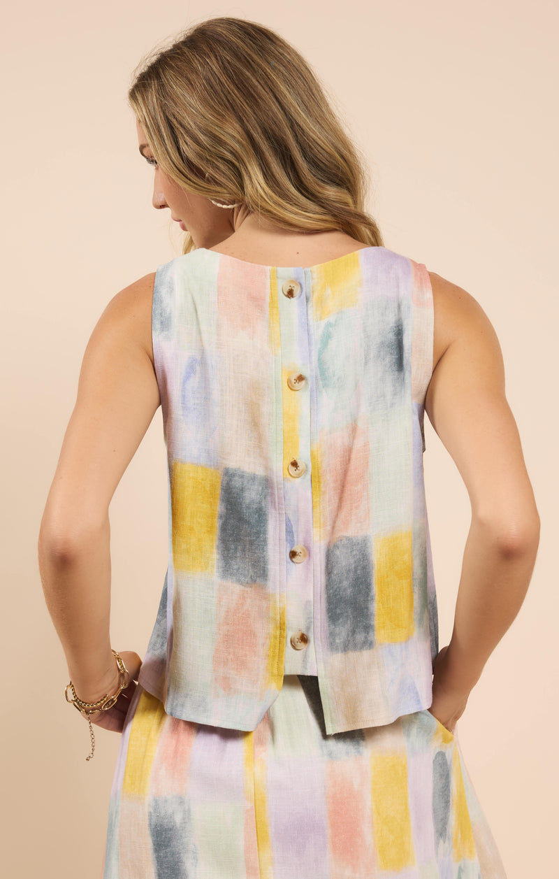 Petrichor Sleeveless Top, Multi | Sadie & Sage