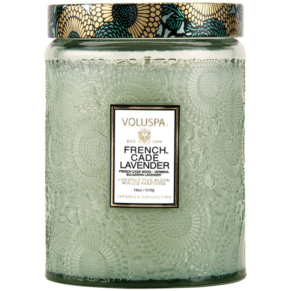 Large Glass Jar Candle, French Cade Lavender | Voluspa