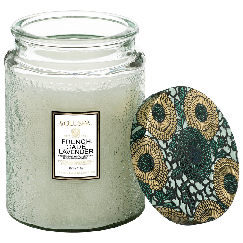 Large Glass Jar Candle, French Cade Lavender | Voluspa