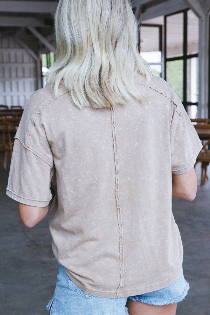 Ontario Oversized Tee, Taupe