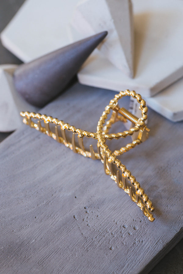 Rope Chain Hair Clip, Gold | BRACHA