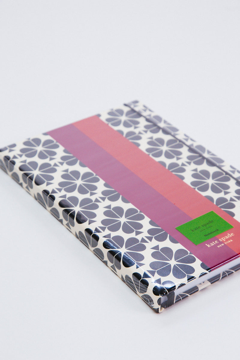 Take Note Notebook, Black Spade Flower | Kate Spade New York