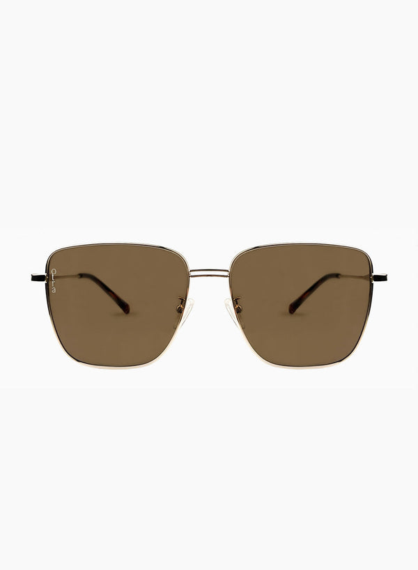 Rita Sunglasses, Gold/Brown | Otra